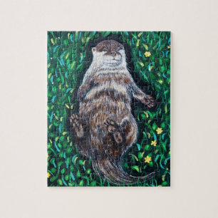 Verlaagd Otter-schilderen van de rivier Legpuzzel