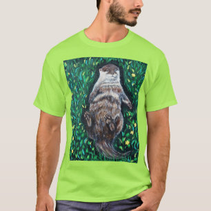 Verlaagd Otter-schilderen van de rivier T-shirt