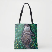 Verlaagd Otter-schilderen van de rivier Tote Bag (Voorkant)