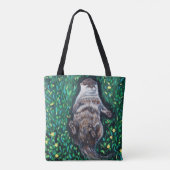 Verlaagd Otter-schilderen van de rivier Tote Bag (Achterkant)