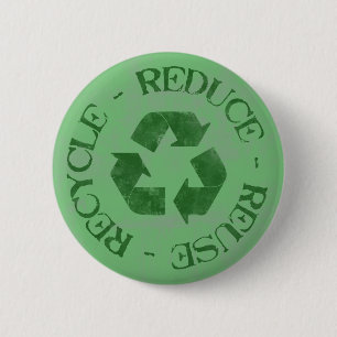 Verlaagd Verminder Hergebruik Recyclen Button