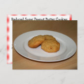 Verlaagde pindakaas voor suikerpinda's briefkaart (Voorkant / Achterkant)