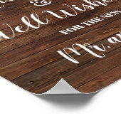 Verlaat advies en wint logo hout poster (Hoek)