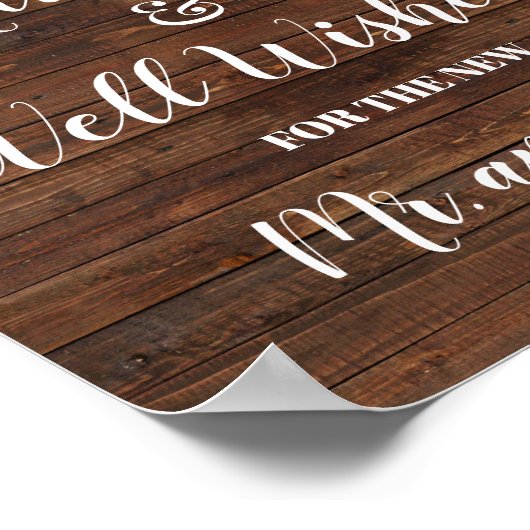 Verlaat advies en wint logo hout poster (Hoek)