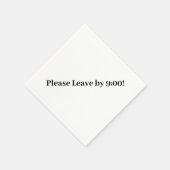 Verlaat alsjeblieft om 9 uur! Eenvoudige ontwerpbo Servet (Hoek)