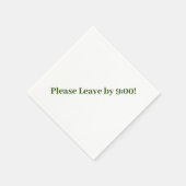 Verlaat alsjeblieft om 9 uur! Eenvoudige ontwerpbo Servet (Hoek)