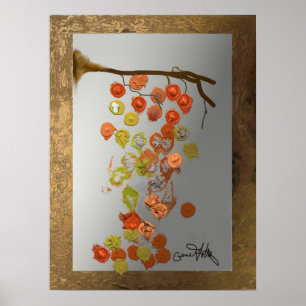 Verlaat - Autumn laat een abstract ontwerp achter Poster