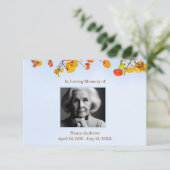 Verlaat begrafenismonument van familie bedankkaart (Staand voorkant)