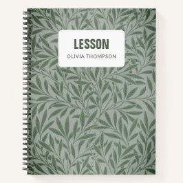 Verlaat botanische persoonlijke lessonsamenstellin notitieboek