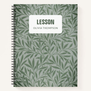 Verlaat botanische persoonlijke lessonsamenstellin notitieboek