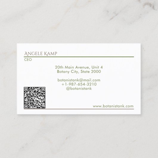 Verlaat Botanistisch Visitekaartje (Achterkant)