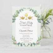 Verlaat Chalice Eerste Heilige Communie Kaart (Staand voorkant)