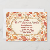 Verlaat de Autumn Family Reunion Invitation Kaart (Voorkant)
