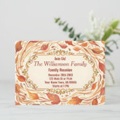 Verlaat de Autumn Family Reunion Invitation Kaart (Staand voorkant)