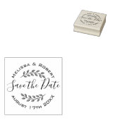 Verlaat de Grote Moderne Wedding sparen Datum 2 Rubberstempel (Gestempeld)
