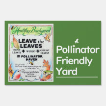 Verlaat de Leaves Yard Sign