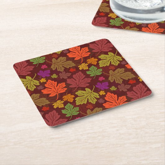 Verlaat de najaarspartij van de Thanksgiving Kartonnen Onderzetters (Schuin)