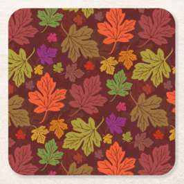 Verlaat de najaarspartij van de Thanksgiving Kartonnen Onderzetters