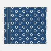 Verlaat de Navy Boot Anker + Reddingsring  Fleece Deken (Voorkant (Horizontaal))