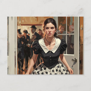 "Verlaat de partij" Schilderij Briefkaart