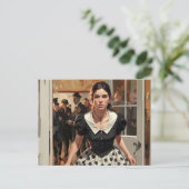 "Verlaat de partij" Schilderij Briefkaart (Staand voorkant)