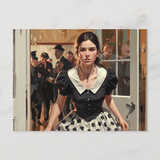 "Verlaat de partij" Schilderij Briefkaart (Voorkant)