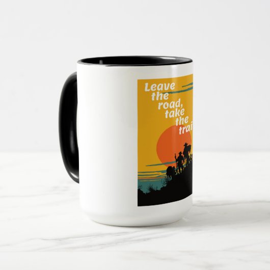 Verlaat de weg, neem de paden. mok (Voorkant links)