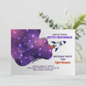 Verlaat deze uitnodiging voor een verjaardagsfeest (Staand voorkant)