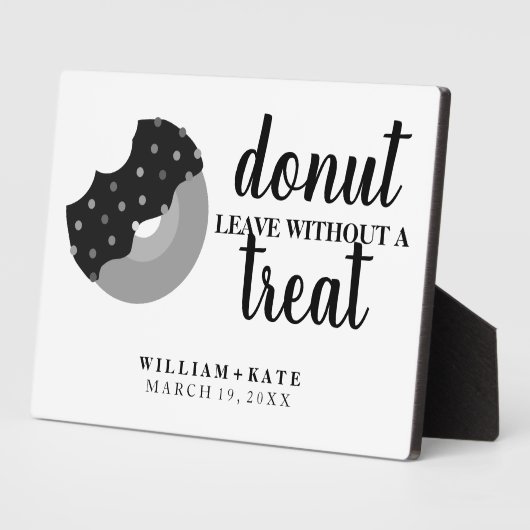 Verlaat donut zonder een Treat Weddenschap Fotoplaat (Zijkant)