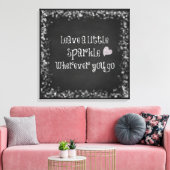 Verlaat een kleine vonk waar u Citaat gaat Canvas Afdruk (Insitu (Woonkamer))