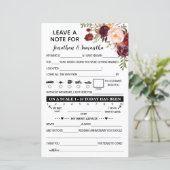 Verlaat een Nota voor Pas getrouwd Bilingual Marsa (Staand voorkant)