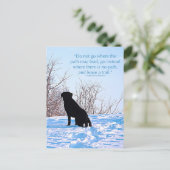 Verlaat een Trail - Inspirerend Citaat - Zwart Lab Briefkaart (Staand voorkant)