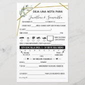 Verlaat een tweetalige goudbruiloft met groen goud (Achterkant)