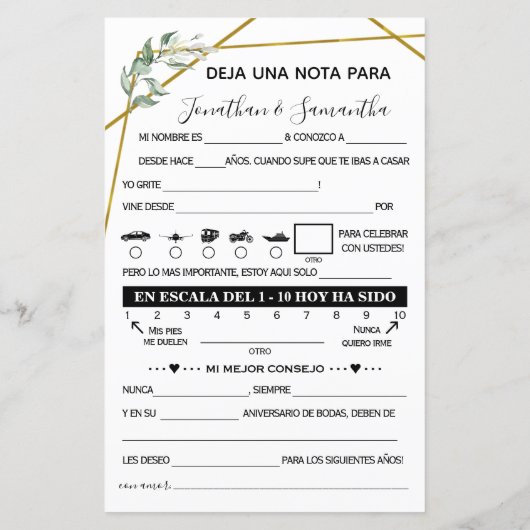 Verlaat een tweetalige goudbruiloft met groen goud (Achterkant)