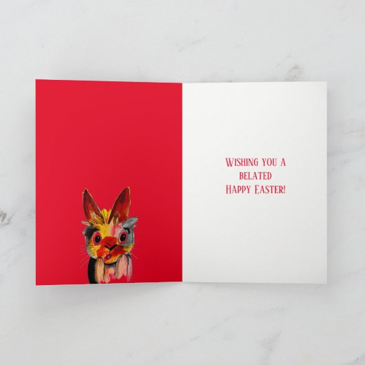 Verlaat Happy Easter Kaart-OOOPS! Feestdagen Kaart (Binnen)