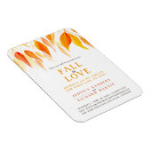 Verlaat herfst uit liefde bruiloft die oranje stre magneet (Rechterzijde)