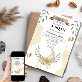 Verlaat Herfstwieg Unisex Baby Aqiqah Moslim Kaart