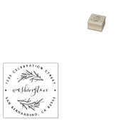 Verlaat & het Adres van de Terugkeer van de Famili Rubberstempel (Gestempeld)