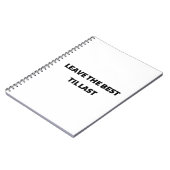 Verlaat het beste tot laatste notitieboek (Linkerzijde)