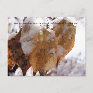 Verlaat in de herfst voor de herfst briefkaart