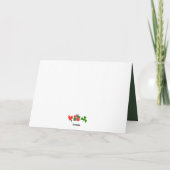 Verlaat kersthart en Shamrocks Feestdagen Kaart (Achterkant)