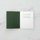 Verlaat kersthart en Shamrocks Feestdagen Kaart (Binnen)