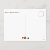 Verlaat kersthart en Shamrocks Feestdagenkaart (Achterkant)