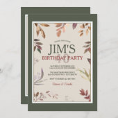 Verlaat Lijst Birthday Party Uitnodiging (Voorkant / Achterkant)