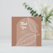 Verlaat Mocha Wedding Dank u kaarten (Staand voorkant)