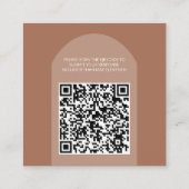 Verlaat Mocha Wedding QR Enclosure Kaart (Achterkant)