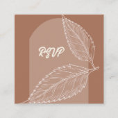 Verlaat Mocha Wedding QR Enclosure Kaart (Voorkant)