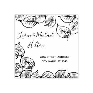 verlaat moderne typografische retouradressen rubberstempel