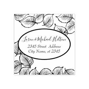 verlaat moderne typografische retouradressen rubberstempel