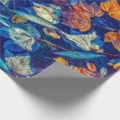 Verlaat najaar herfst cadeaupapier (Hoek)